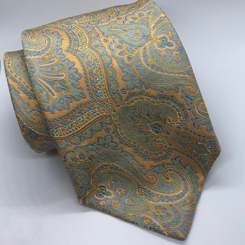 Allea Milano Jacquard Paisley Dress Silk Tie